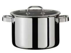 Spring Finesse Soeppan Met Glasdeksel ø 24 Cm 7,6 Liter Rvs Glans