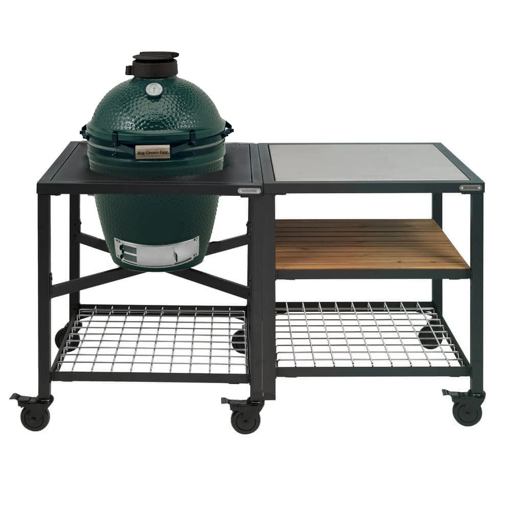 Big Green Egg Modular Outdoor Workspace Compleet Systeem SS-Wood-Grid Incl. Medium Barbecue 3 Big Green Egg Modular Outdoor Workspace Compleet Systeem SS-Wood-Grid Incl. Medium Barbecue