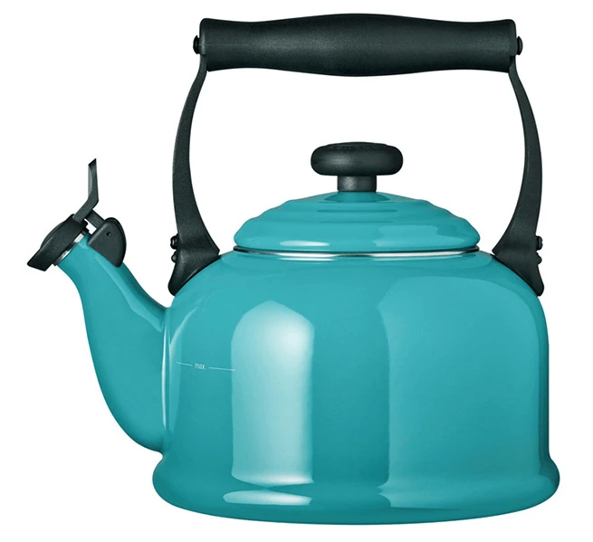 Le Creuset Tradition Fluitketel 2,1 Liter Staal Caribbean Blue 3 Le Creuset Tradition Fluitketel 2,1 Liter Staal Caribbean Blue