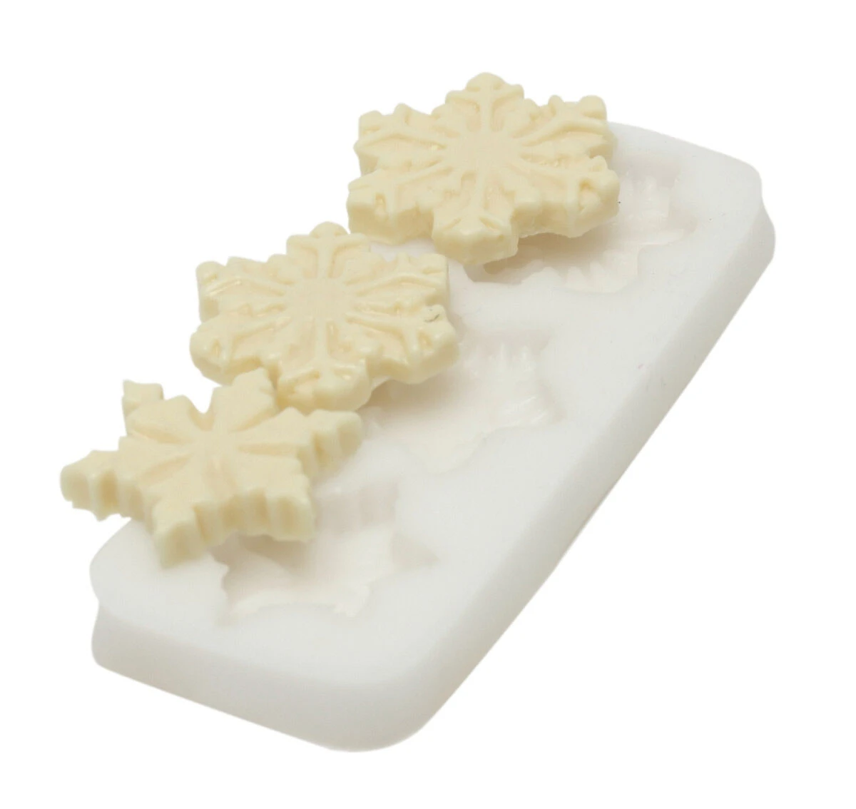 Silikomart Sugarflex Decoratiemal Sneeuwkristallen Silicone Wit 3-delig 3 Silikomart Sugarflex Decoratiemal Sneeuwkristallen Silicone Wit 3-delig