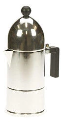 Alessi La Cupola Mokapot 3-kops Aluminium Glans