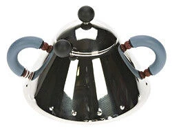 Alessi Michael Graves Suikerpot Met Lepel 200 Ml Rvs Blauw 3 Alessi Michael Graves Suikerpot Met Lepel 200 Ml Rvs Blauw