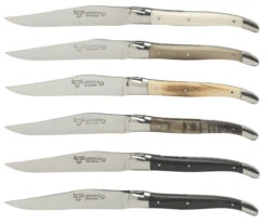 Laguiole En Aubrac Steakmes 11,5 Cm Gemengde Hoornsoorten 6 Stuks