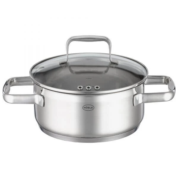 Rösle Charm Lage Kookpan Met Glasdeksel ø 20 Cm Rvs 3 Rösle Charm Lage Kookpan Met Glasdeksel ø 20 Cm Rvs