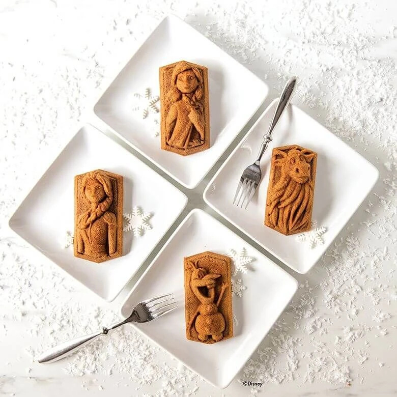 Nordic Ware Frozen© Bakvorm 4 Stuks Aluminium Goud 4 Nordic Ware Frozen© Bakvorm 4 Stuks Aluminium Goud - Afbeelding 2