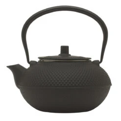 Oldenhof Theepot Met Zeef 1,5 Liter Gietijzer Zwart