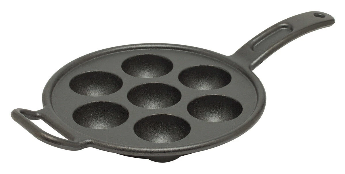 Lodge Pro-logic Aebleskiverpan ø 23 Cm Gietijzer Zwart 3 Lodge Pro-logic Aebleskiverpan ø 23 Cm Gietijzer Zwart