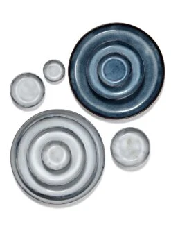 Serax Pure Kommenset Met Deksel ø 14 Cm H 15 Cm Keramiek Dark Blue Glazed 3-delig -Keukenbenodigdheden Winkel b5120406s2 m2 2 16
