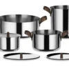 Alessi Edo Pannenset Rvs 7-delig -Keukenbenodigdheden Winkel edo pannenset
