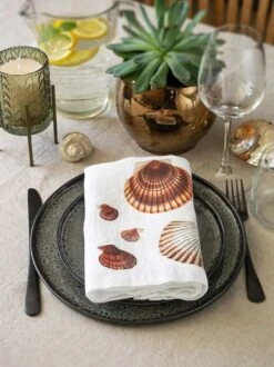 Oldenhof Sea Animals Servet 45 X 45 Cm Linnen 6 Stuks 11 Oldenhof Sea Animals Servet 45 X 45 Cm Linnen 6 Stuks -Keukenbenodigdheden Winkel linoroom napkins sea animals vertical lr18