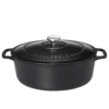 Chasseur Braadpan Ovaal 5 Liter ø 29 Cm Gietijzer Mat Zwart -Keukenbenodigdheden Winkel oval casserole black03