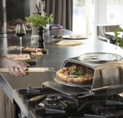 Oldenhof Fernus Stovetop Pizzaoven Rvs -Keukenbenodigdheden Winkel pizzaschep silver