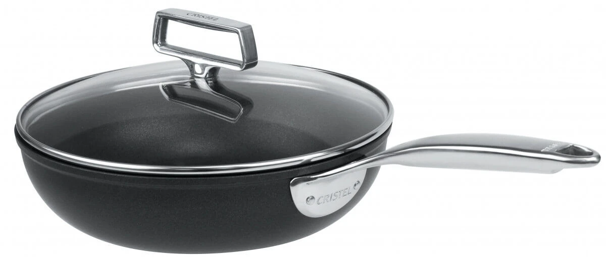 Cristel Castel'pro Exceliss+ Ultralu Sauteerpan Met Anti-aanbaklaag En Glasdeksel ø 24 Cm Aluminium Zwart 3 Cristel Castel'pro Exceliss+ Ultralu Sauteerpan Met Anti-aanbaklaag En Glasdeksel ø 24 Cm Aluminium Zwart