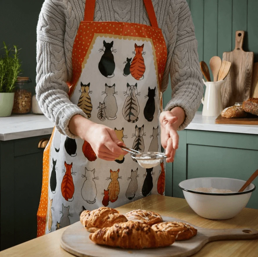 Ulster Weavers Cats In Waiting Schort Biologisch Pvc Oranje 4 Ulster Weavers Cats In Waiting Schort Biologisch Pvc Oranje - Afbeelding 2