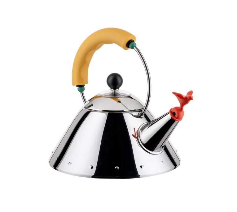 Alessi Michael Graves Fluitketel 1 Liter Rvs Geel 4 Alessi Michael Graves Fluitketel 1 Liter Rvs Geel - Afbeelding 2