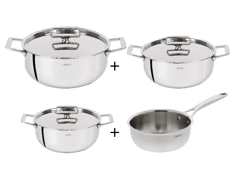 Cristel Oldenhof Jubileum 1821 Pannenset Rvs 4-delig 3 Cristel Oldenhof Jubileum 1821 Pannenset Rvs 4-delig
