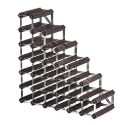 Traditional Wine Rack Co. Wijnrek Voor Onder De Trap 61,2 X 22,8 Cm Verbrande Eik Bruin