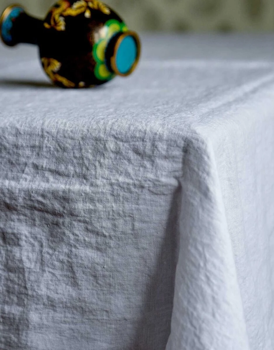 Oldenhof White Tafelkleed 170 X 250 Cm Linnen 6 Oldenhof White Tafelkleed 170 X 250 Cm Linnen - Afbeelding 4